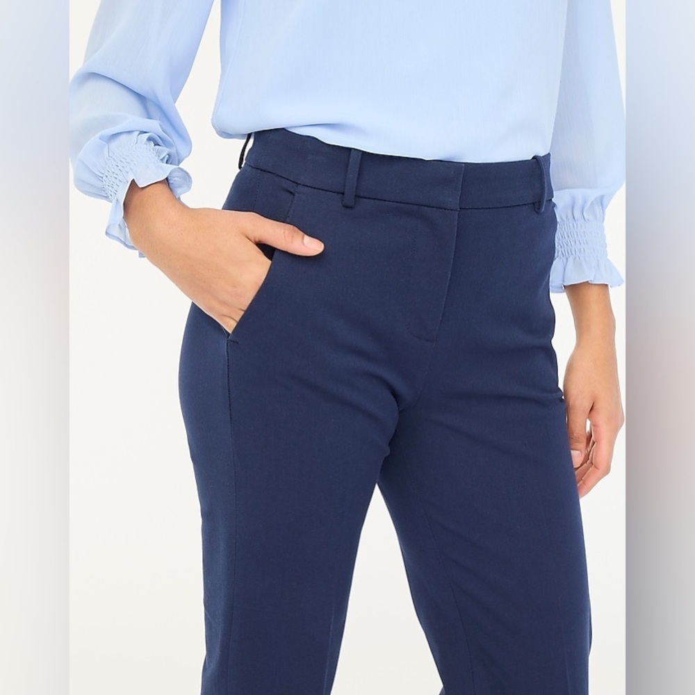 NWT J Crew Factory Kallie straight-leg pant Size 6 Navy - Picture 2 of 7